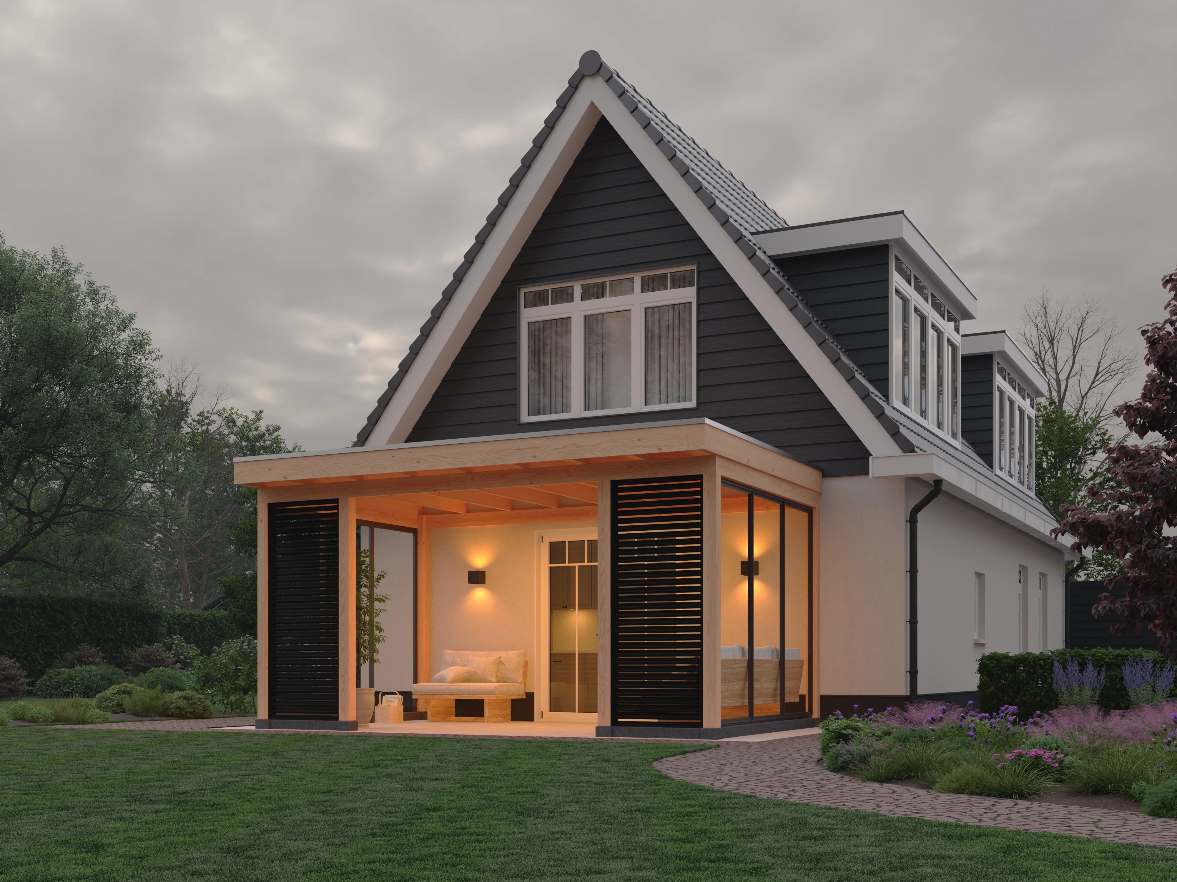 Douglas Buitenverblijf aan huis, 500 x 300, met twee zijwanden, Westwood - Afbeelding 3